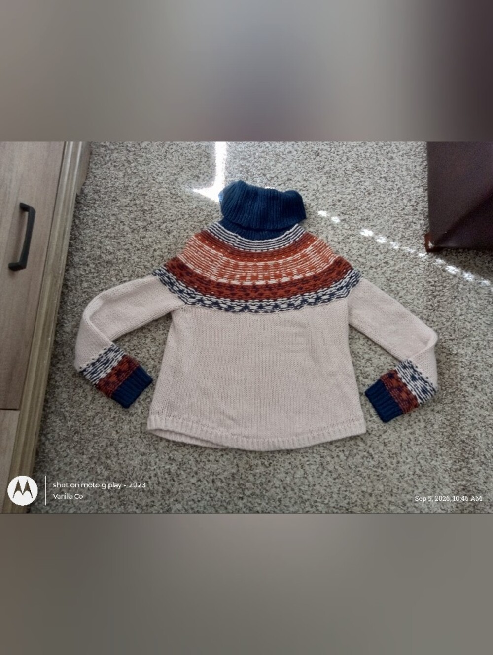 Madewell Brookdale Fair Isle Turtleneck Sweater Avalon Pink Small - Picture 6 of 11